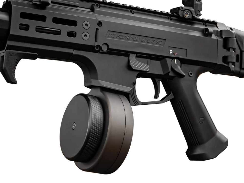 50 Round 9mm Drum Magazine for CZ Scorpion - 5 Colors