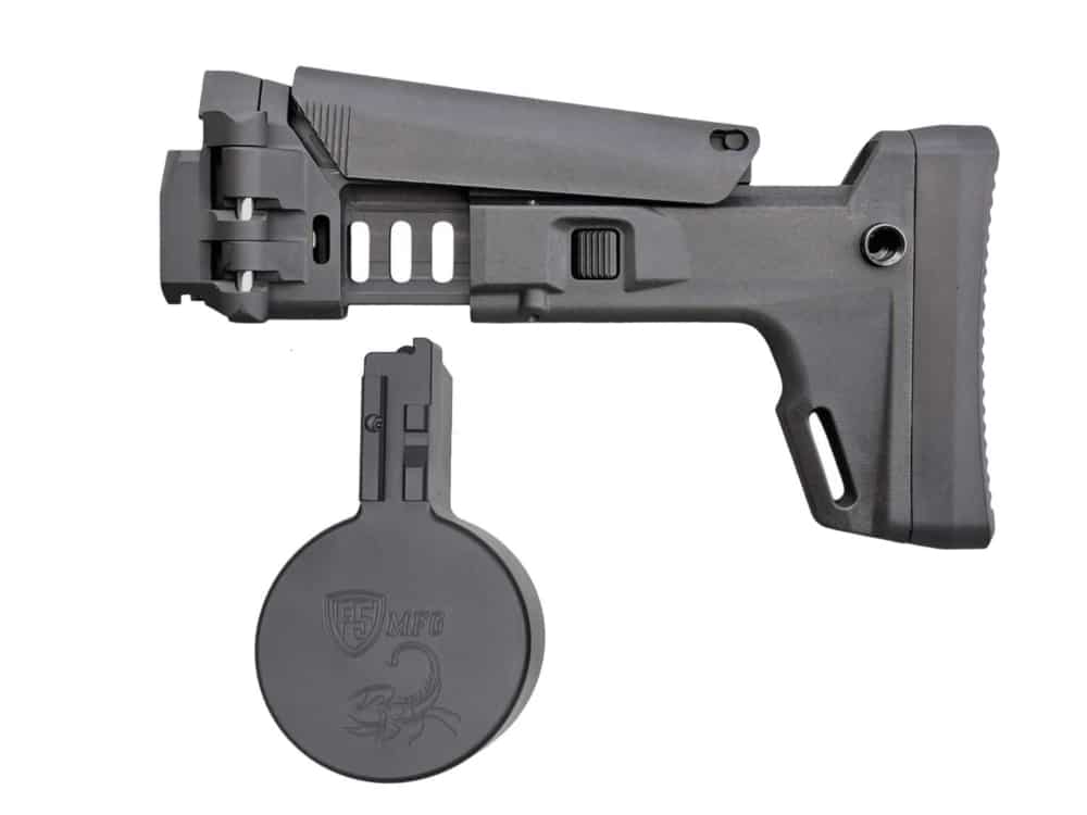 F5-ACR Gen 3 Stock + 50-Round Drum Magazine Bundle — CZ Scorpion EVO 3/3+